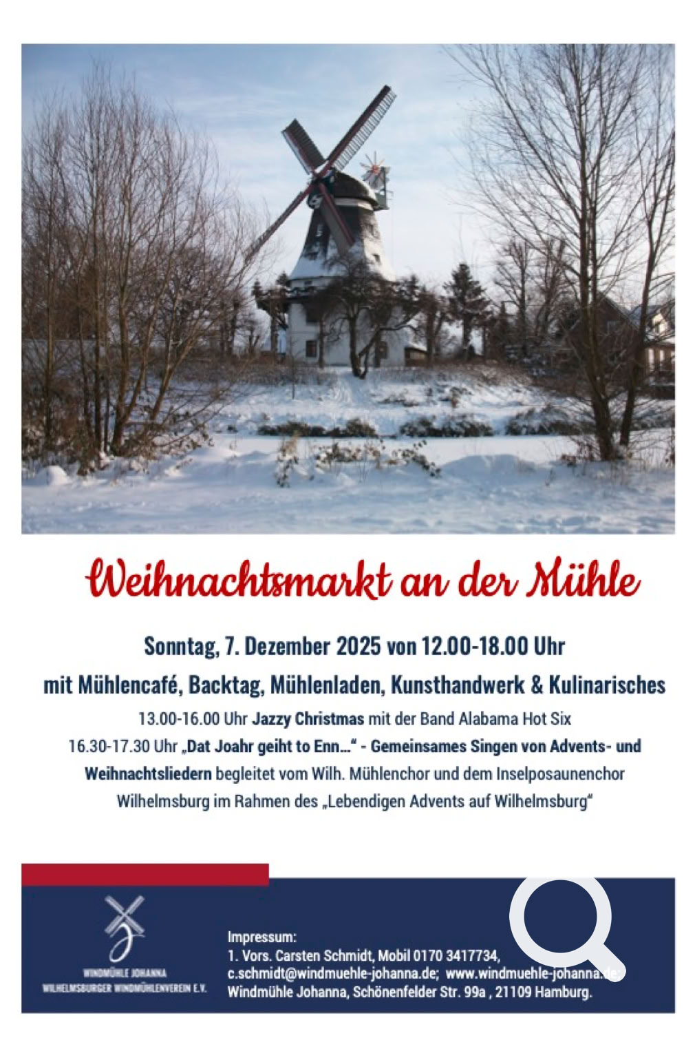Wiehnachtsmarkt an der Mühle Johanna 2025 7.1.2.2025